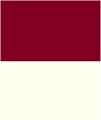 Burgundy and ivory color combination.