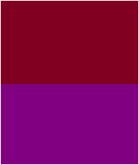 Burgundy and purple color combination.