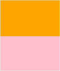 Orange and pink color combination.