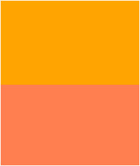 Orange and coral color combination.