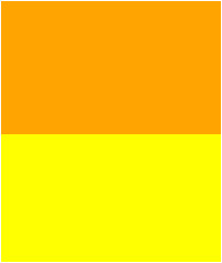 Orange and yellow color combination.