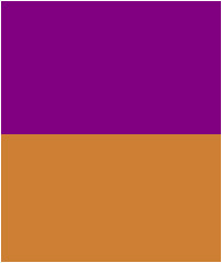 Purple and Bronze color combinations.