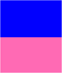 Blue and hot pink color combination.