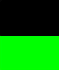 Black and green color combination.